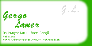 gergo lamer business card